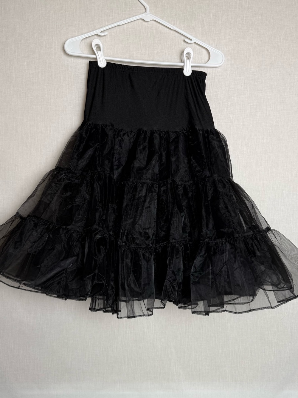 Grace Karin Black Layered Petticoat Skirt Crinoline Tulle Underskirt Size M